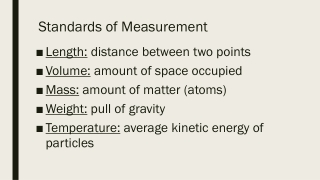 Standards of Measurement