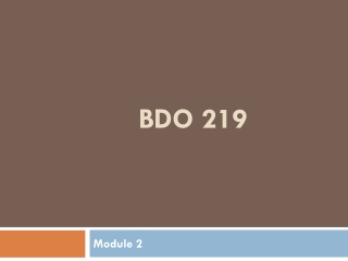 BDO 219