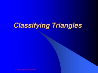 Classifying Triangles