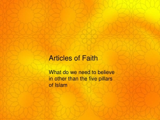 Articles of Faith