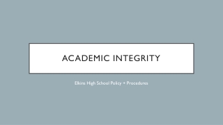 Academic Integrity