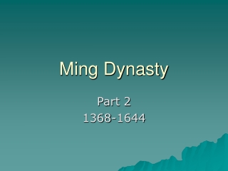 Ming Dynasty