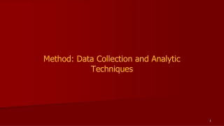 Method: Data Collection and Analytic Techniques