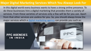 Major Digital Marketing Services Which You Always Look For