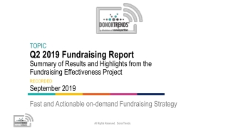 Fast and Actionable on-demand Fundraising Strategy
