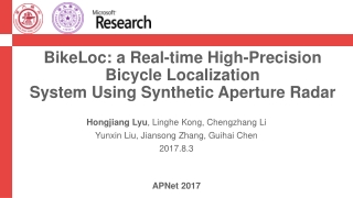 BikeLoc: a Real-time High-Precision Bicycle Localization System Using Synthetic Aperture Radar