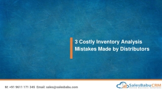3 Costly Inventory Analysis Mistakes Made by Distributors