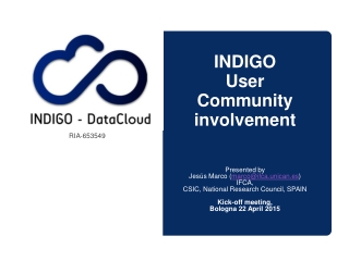 INDIGO User Community involvement