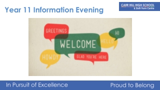 Year 11 Information Evening