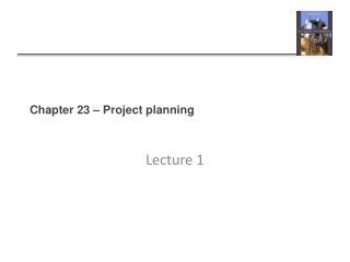 Chapter 23 – Project planning