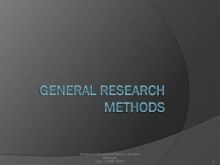 General Research methods