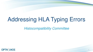 Addressing HLA Typing Errors