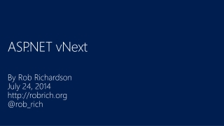 ASP.NET vNext