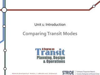 Comparing Transit Modes