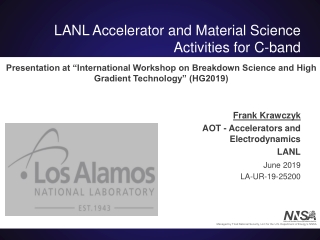 LANL Accelerator and Material Science Activities for C-band