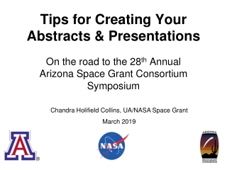 Tips for Creating Your Abstracts &amp; Presentations