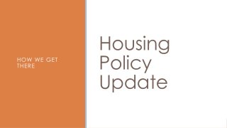 Housing Policy Update
