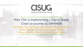 How Olin is Implementing a Digital Supply Chain on Journey to S/4HANA