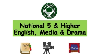 National 5 &amp; Higher English, Media &amp; Drama