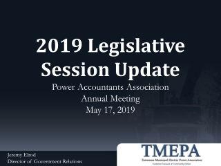 2019 Legislative Session Update