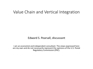 Value Chain and Vertical Integration