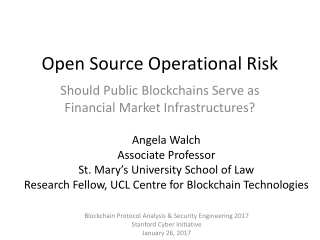 Open Source Operational Risk