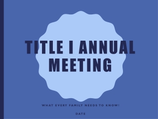 Title I Annual Meeting