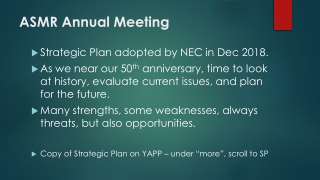 ASMR Annual Meeting