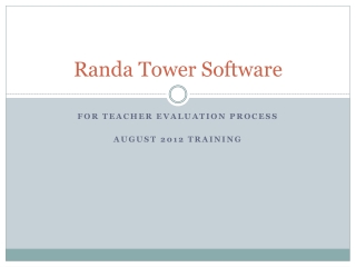 Randa Tower Software