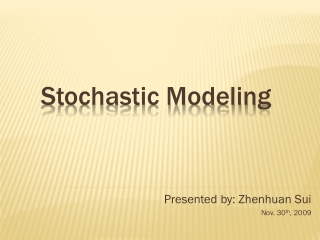 Stochastic Modeling