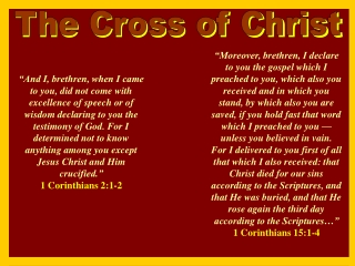 The Cross of Christ