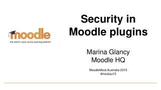 Security in Moodle plugins
