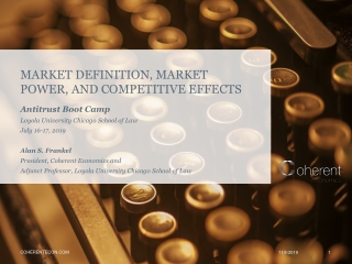 Market Definition, Market Power, and Competitive Effects