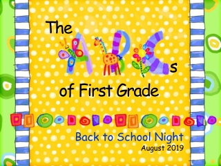 Back to School Night August 2019