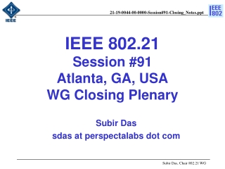 Subir Das sdas at perspectalabs dot com