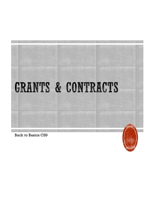 Grants &amp; contracts