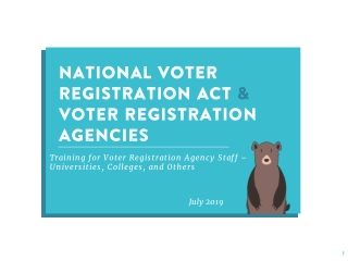 National Voter Registration Act &amp; Voter Registration Agencies