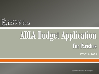 ADLA Budget Application For Parishes