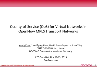 Quality-of-Service ( QoS ) for Virtual Networks in OpenFlow MPLS Transport Networks