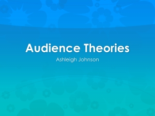 Audience Theories