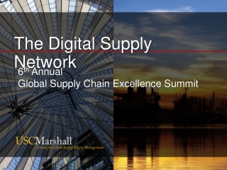 The Digital Supply Network