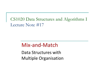 CS1020 Data Structures and Algorithms I Lecture Note #17