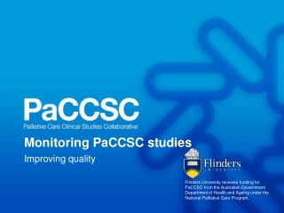 Monitoring PaCCSC studies