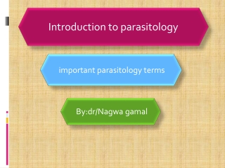 Introduction to parasitology