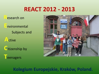 REACT 2012 - 2013