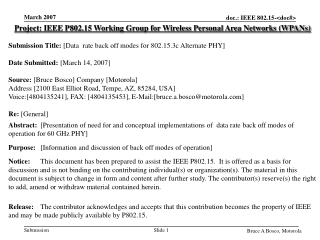 Project: IEEE P802.15 Working Group for Wireless Personal Area Networks (WPANs)