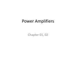 Power Amplifiers