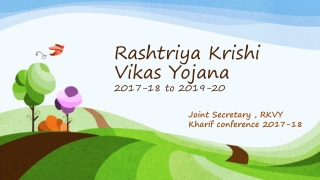Rashtriya Krishi Vikas Yojana 2017-18 to 2019-20