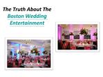 Boston Wedding Entertainment