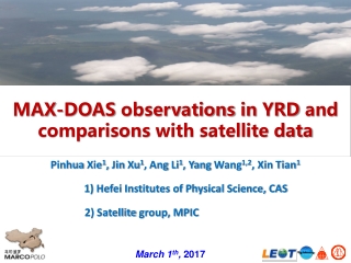 MAX-DOAS observations in YRD and comparisons with satellite data